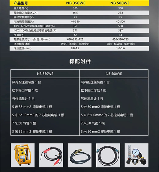 xk星空官网NB 350WE/500WE产品参数标配附件